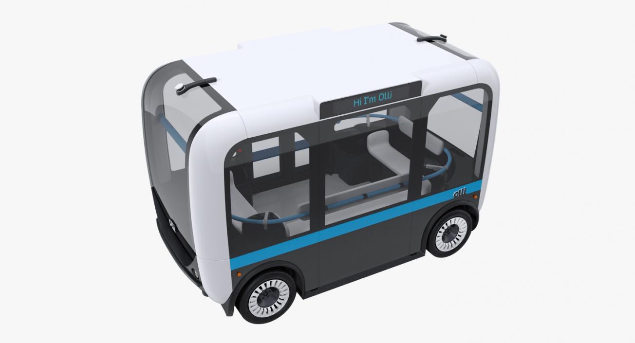 Olli Self Driving Electric Bus Rigged 3D