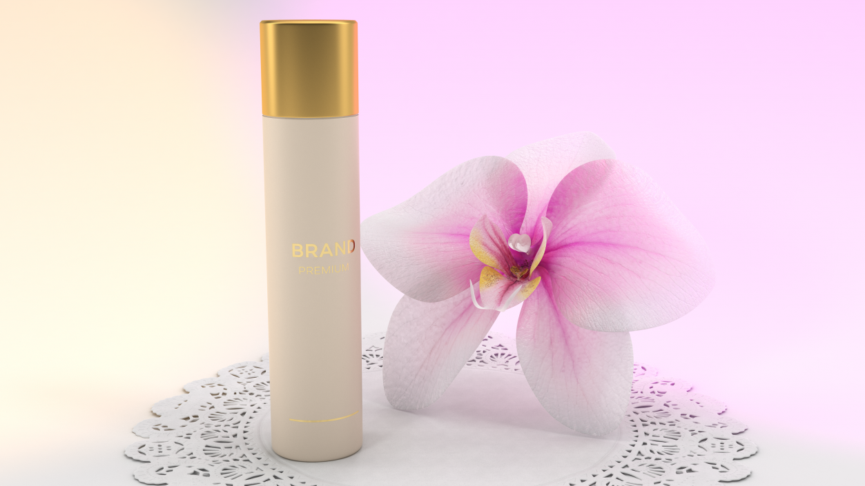 Gold Spray Bottle 3D