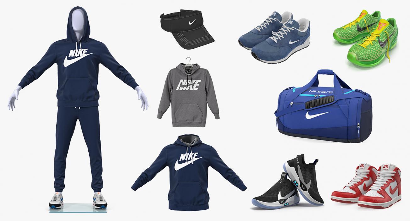 Nike Sport Clothes Collection 3D model