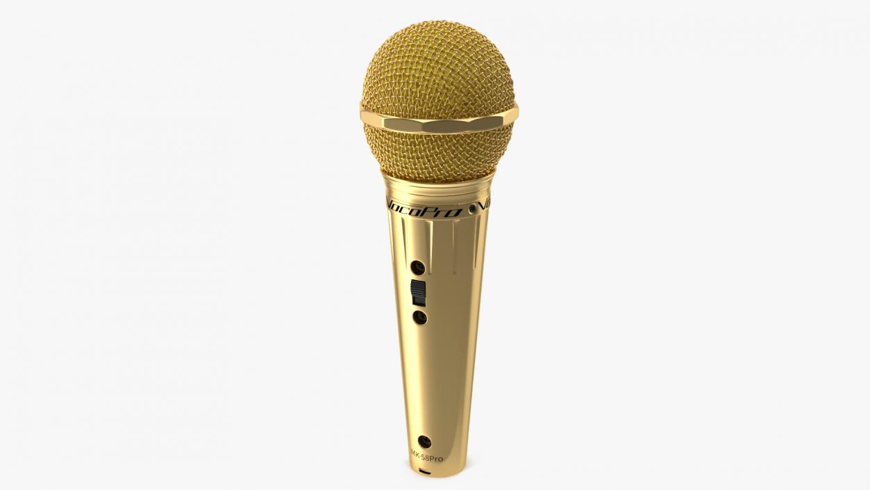 3D Professional Microphone VOCOPRO MK-58 PRO Golden model