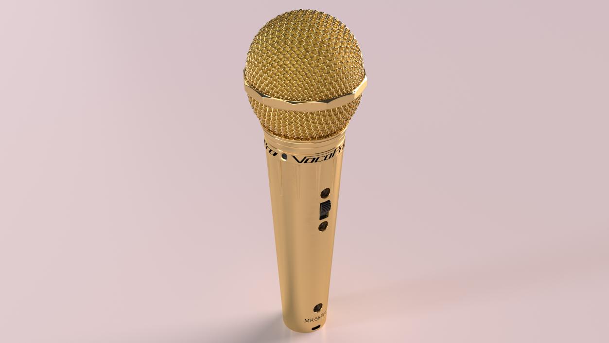 3D Professional Microphone VOCOPRO MK-58 PRO Golden model