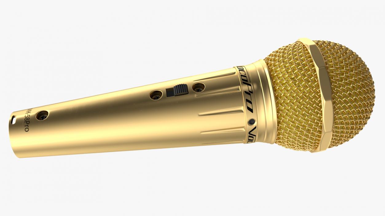 3D Professional Microphone VOCOPRO MK-58 PRO Golden model