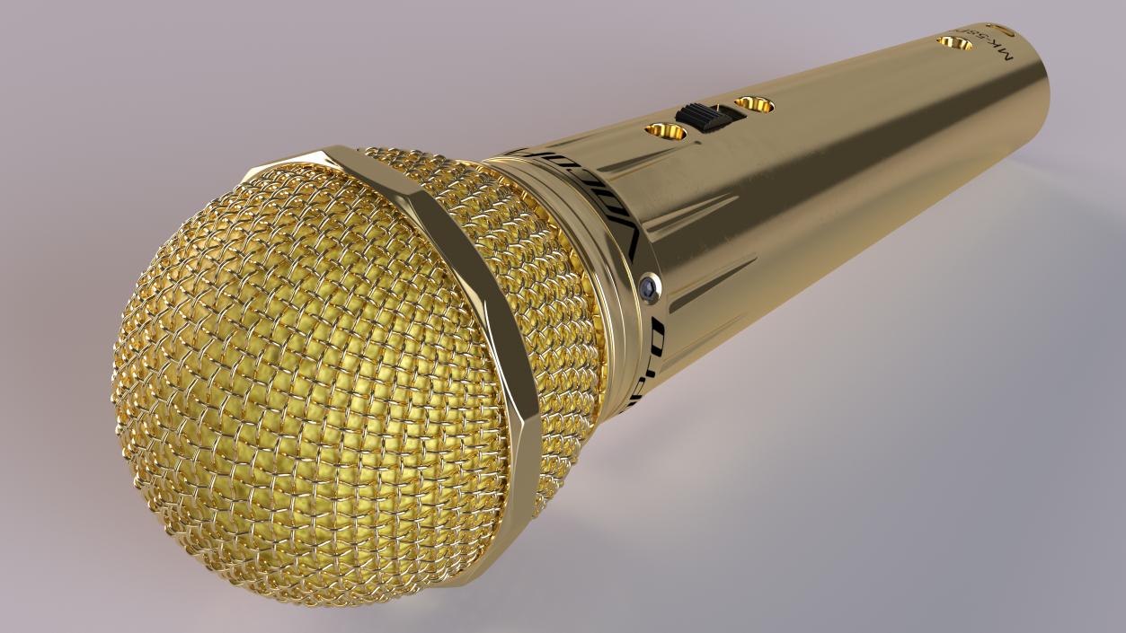 3D Professional Microphone VOCOPRO MK-58 PRO Golden model