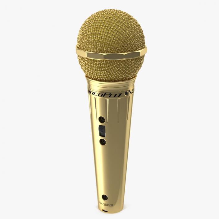 3D Professional Microphone VOCOPRO MK-58 PRO Golden model