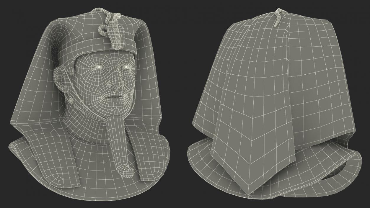 3D Egyptian Pharaoh Head