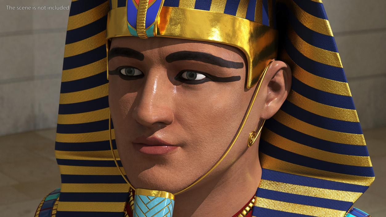 3D Egyptian Pharaoh Head