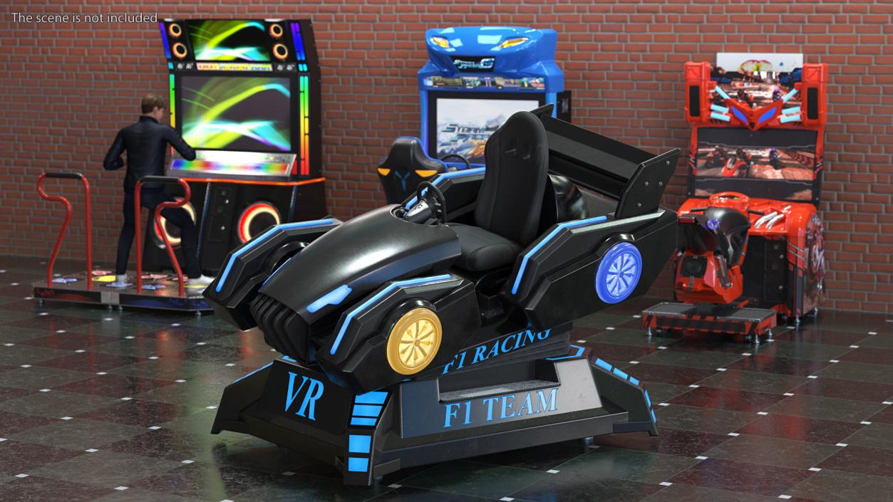 VR Racing Game ON Rigged 3D model