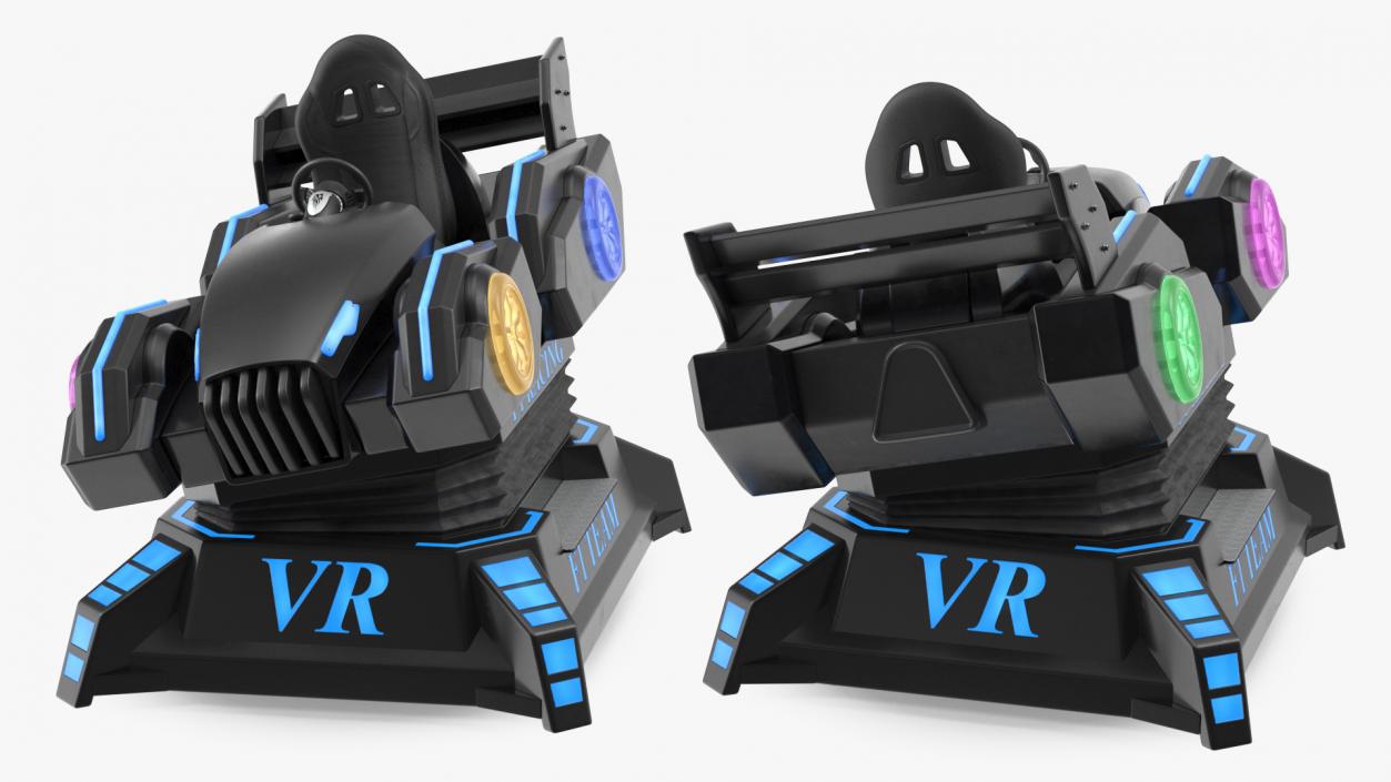 VR Racing Game ON Rigged 3D model