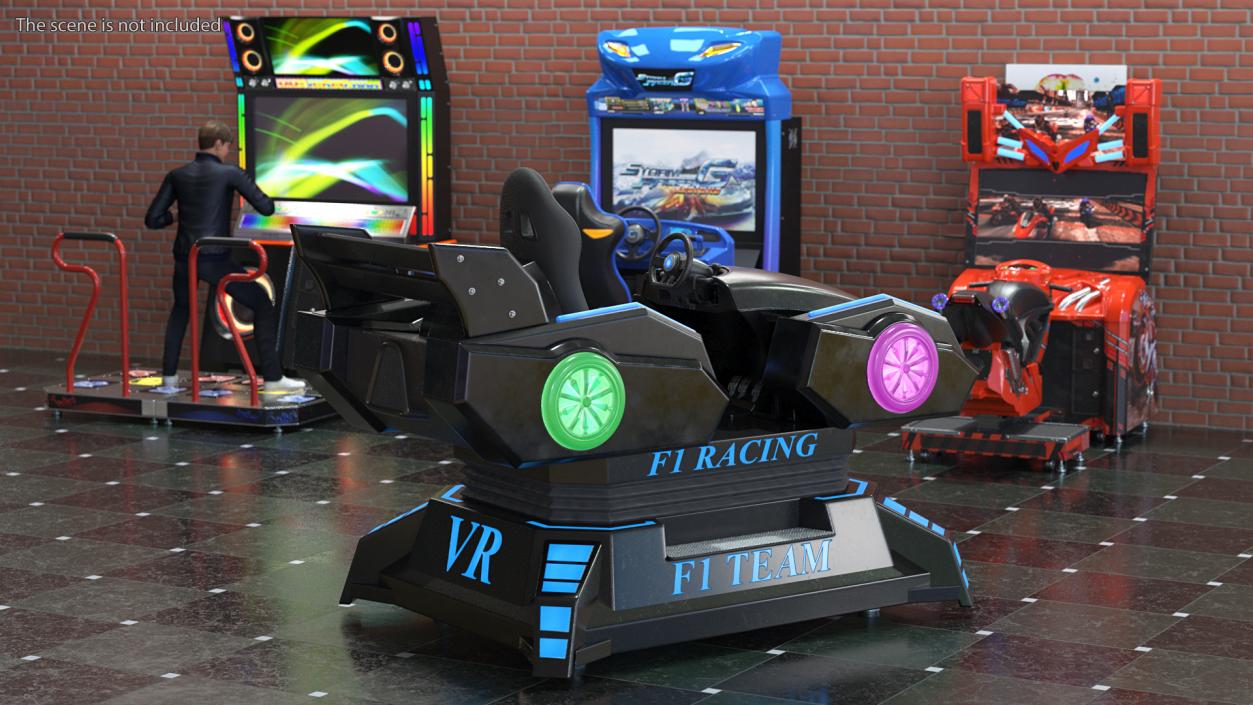 VR Racing Game ON Rigged 3D model