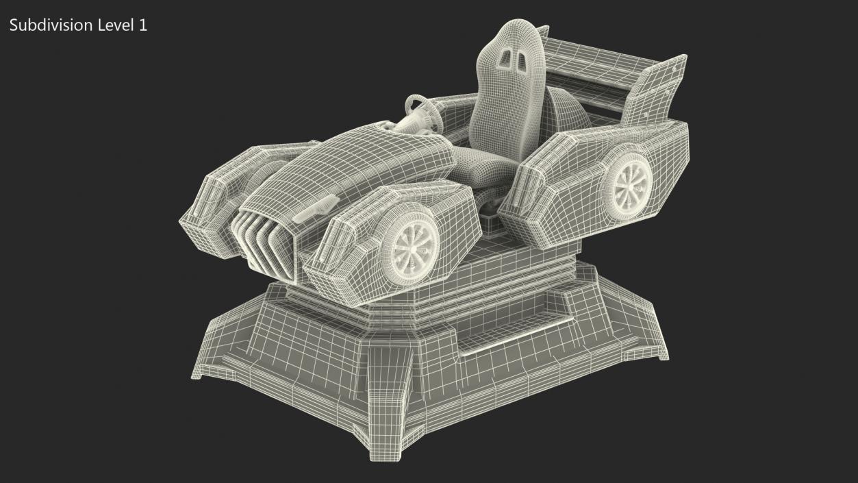 VR Racing Game ON Rigged 3D model