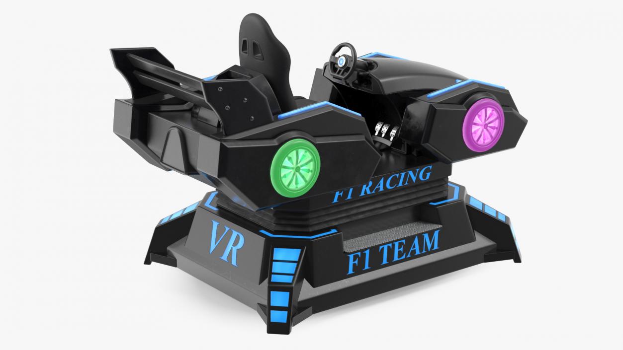 VR Racing Game ON Rigged 3D model