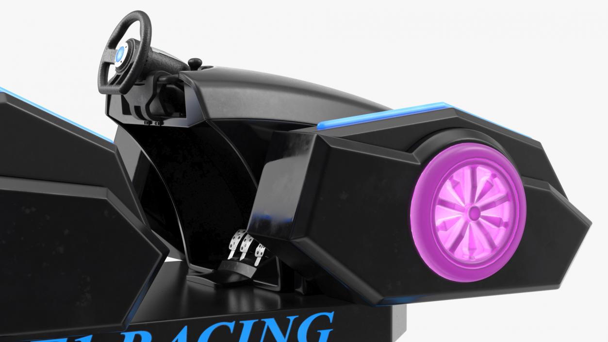 VR Racing Game ON Rigged 3D model