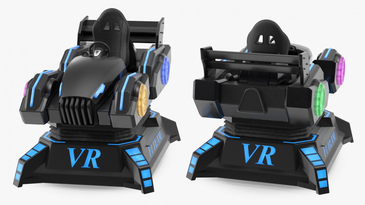 VR Racing Game ON Rigged 3D model