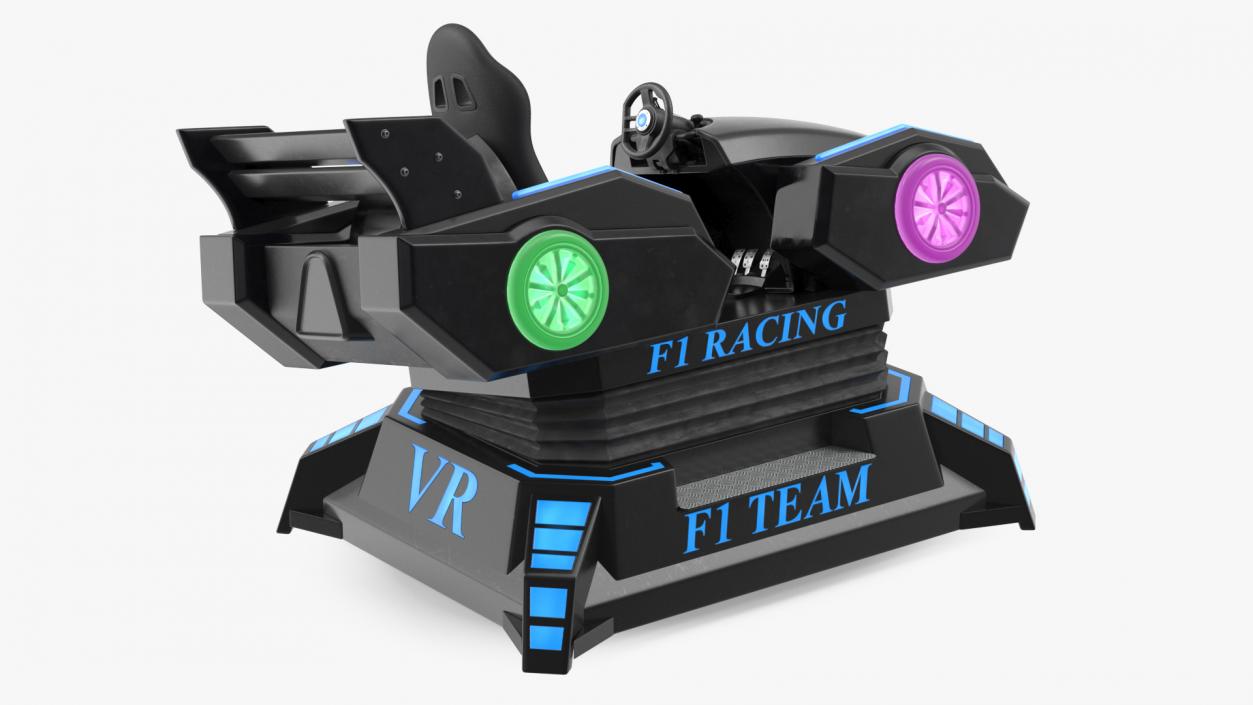 VR Racing Game ON Rigged 3D model