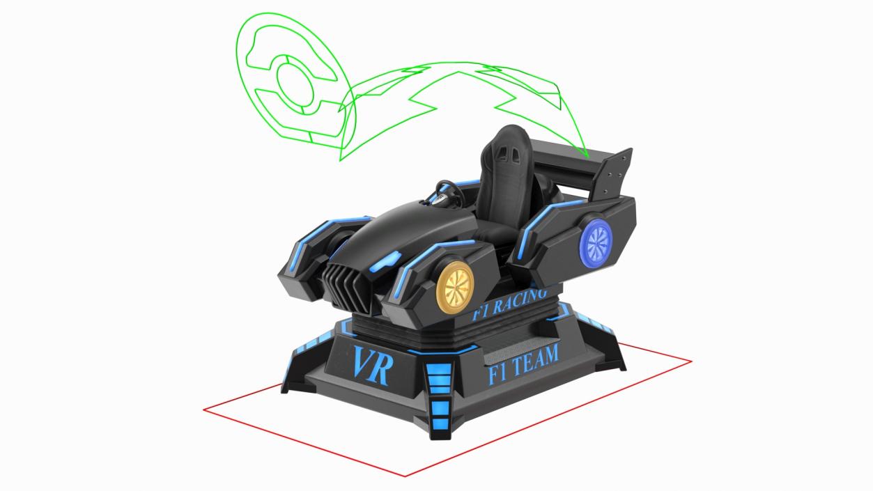 VR Racing Game ON Rigged 3D model