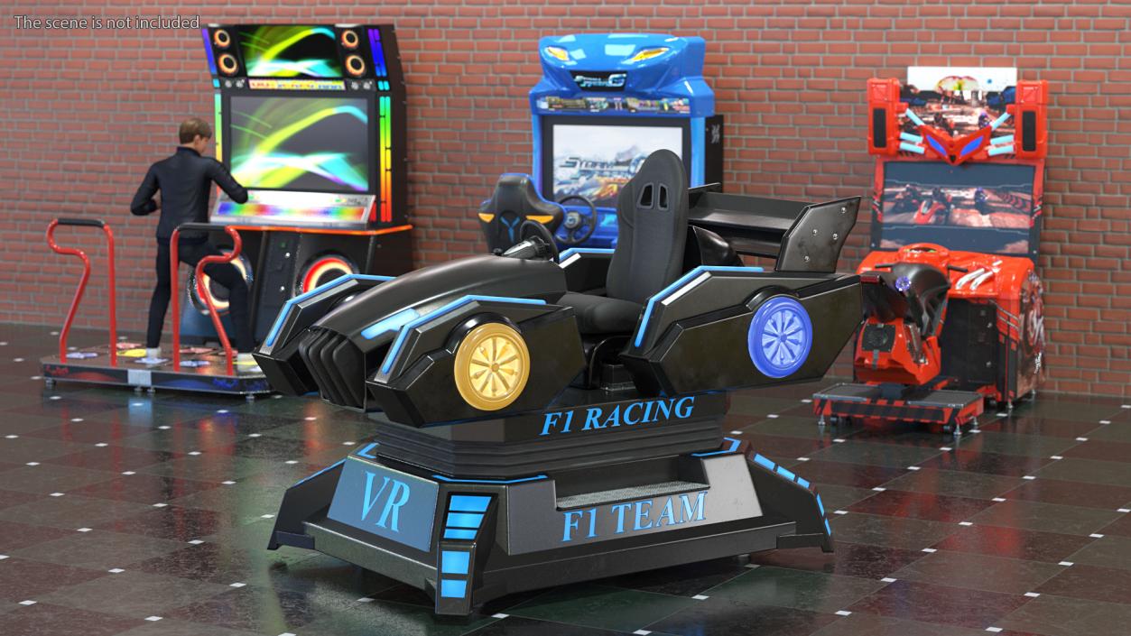 VR Racing Game ON Rigged 3D model