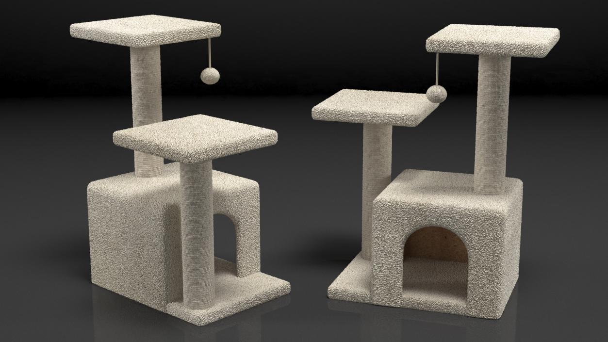 3D Cat Tree 3-Level