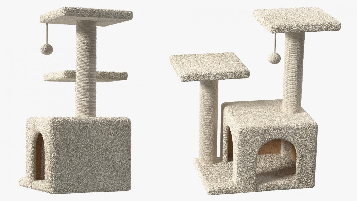 3D Cat Tree 3-Level