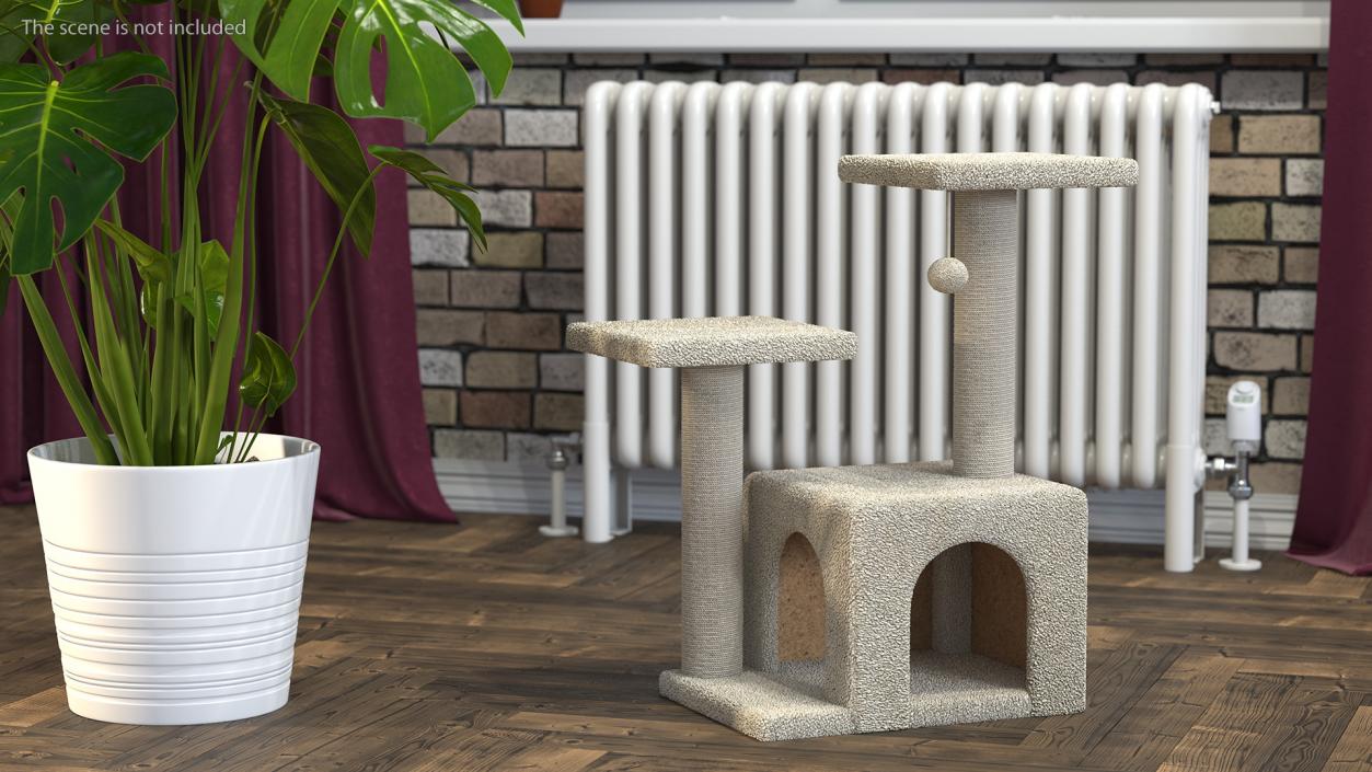 3D Cat Tree 3-Level