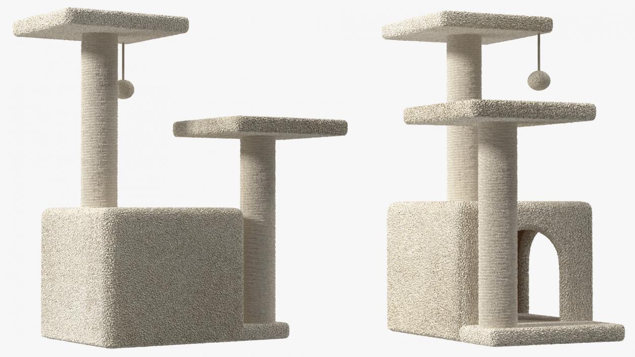 3D Cat Tree 3-Level