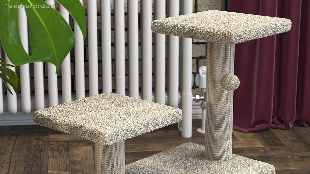 3D Cat Tree 3-Level