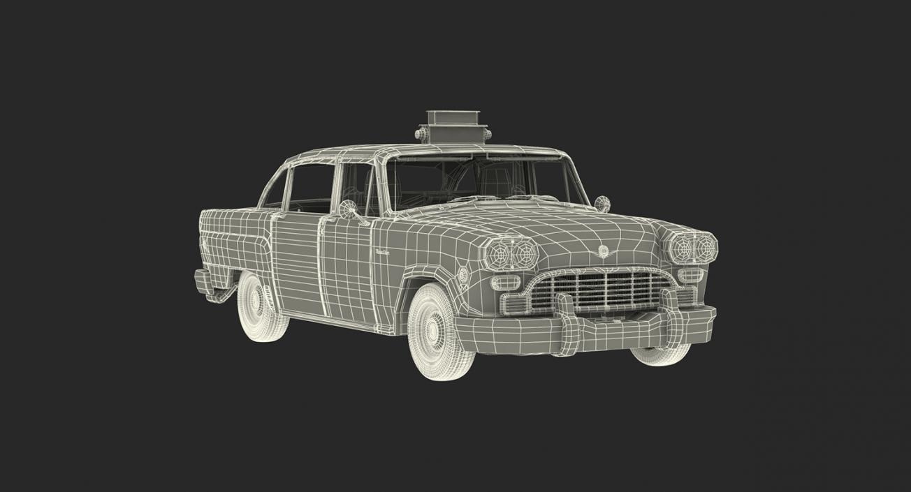 3D NYC Checker Cab Rigged Collection model