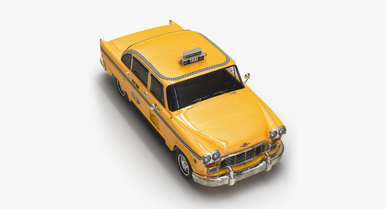 3D NYC Checker Cab Rigged Collection model