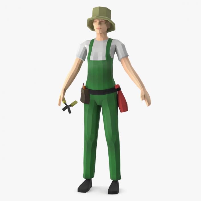 Low Poly Gardener 3D