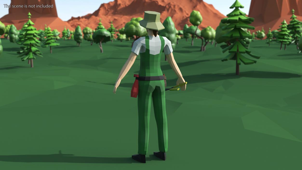 Low Poly Gardener 3D