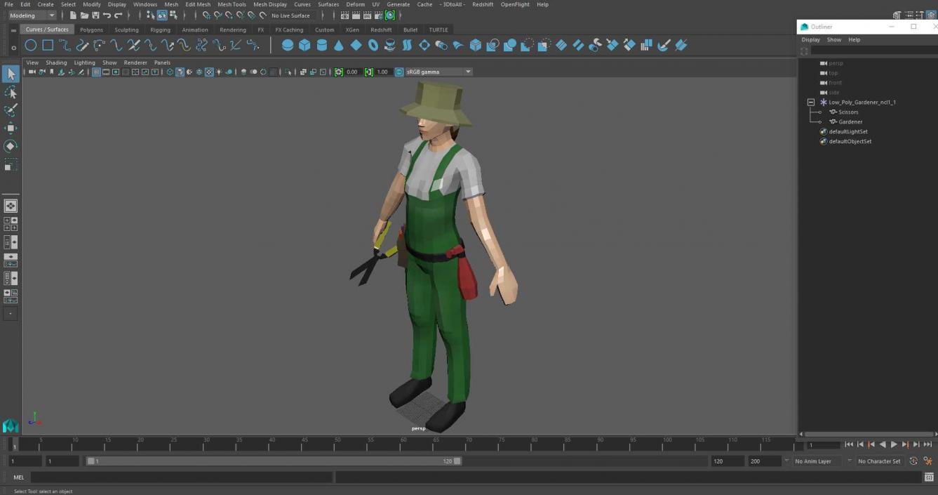 Low Poly Gardener 3D