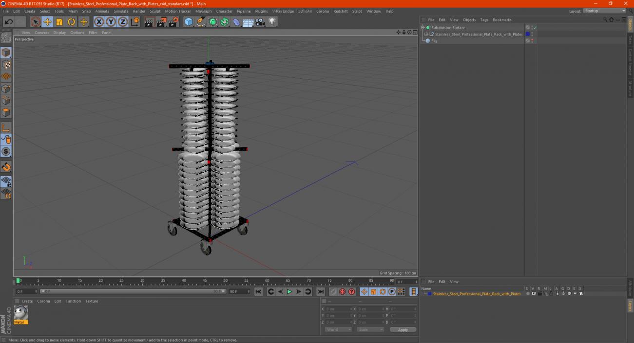 3D Stainless Steel Professional Plate Rack with Plates