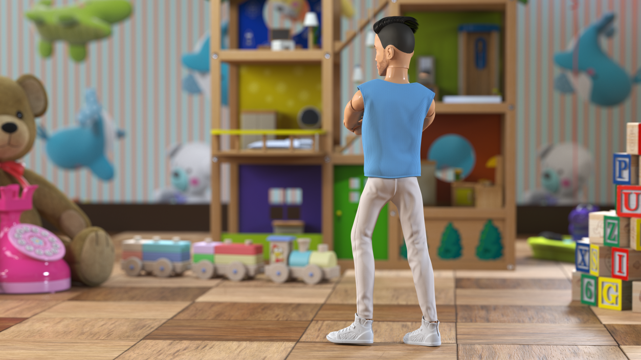 3D Ken Doll Dressed Pose