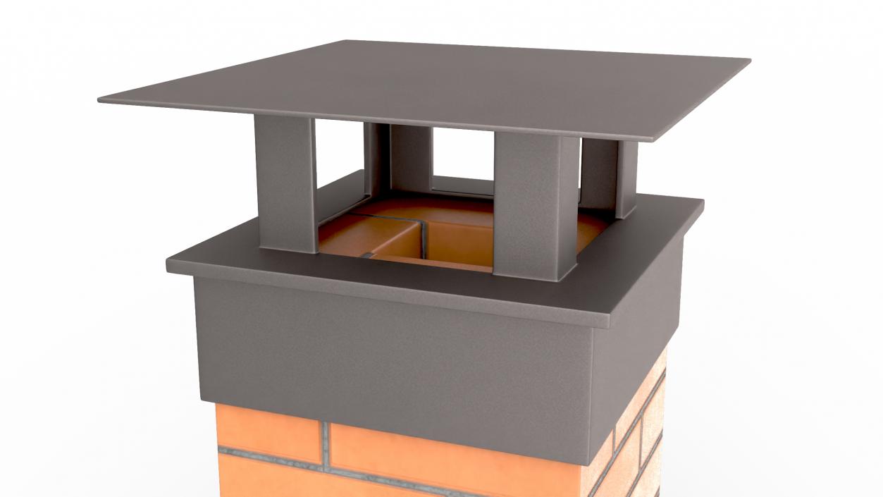 3D model Brick Chimney Square