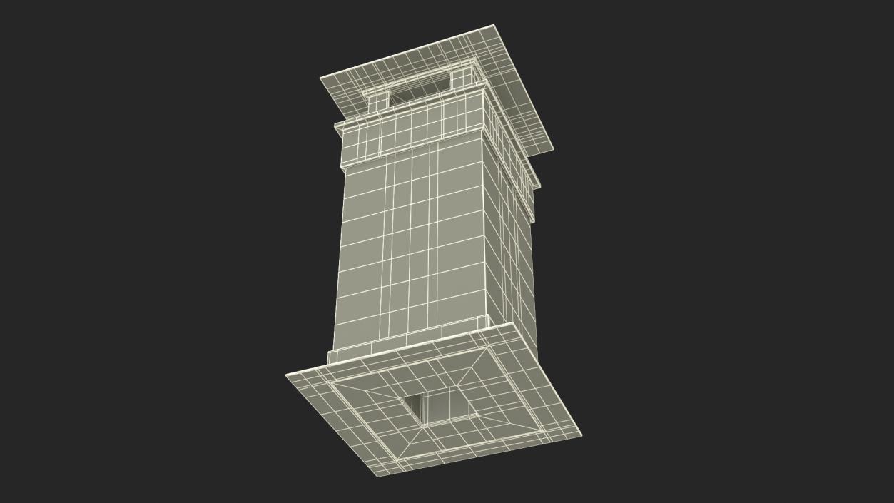 3D model Brick Chimney Square