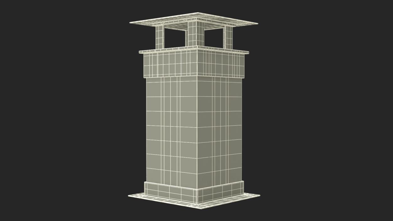 3D model Brick Chimney Square