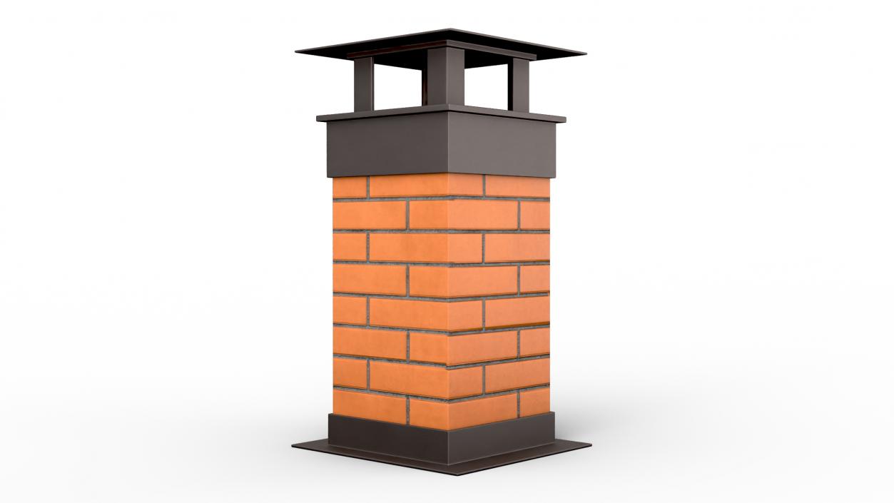 3D model Brick Chimney Square