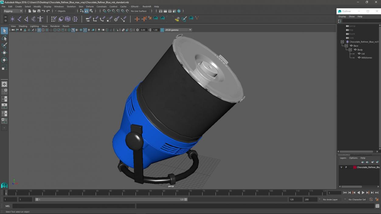 Chocolate Refiner Blue 2 3D model