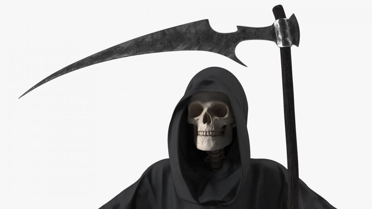 Death Character with Scythe Rigged 3D model