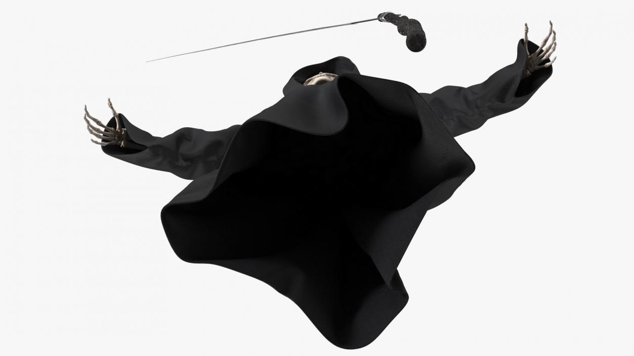 Death Character with Scythe Rigged 3D model