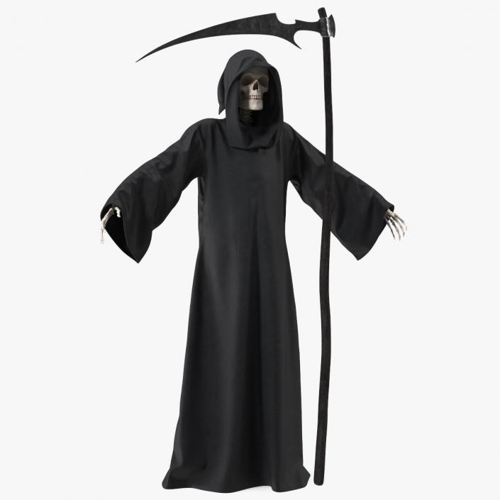 Death Character with Scythe Rigged 3D model