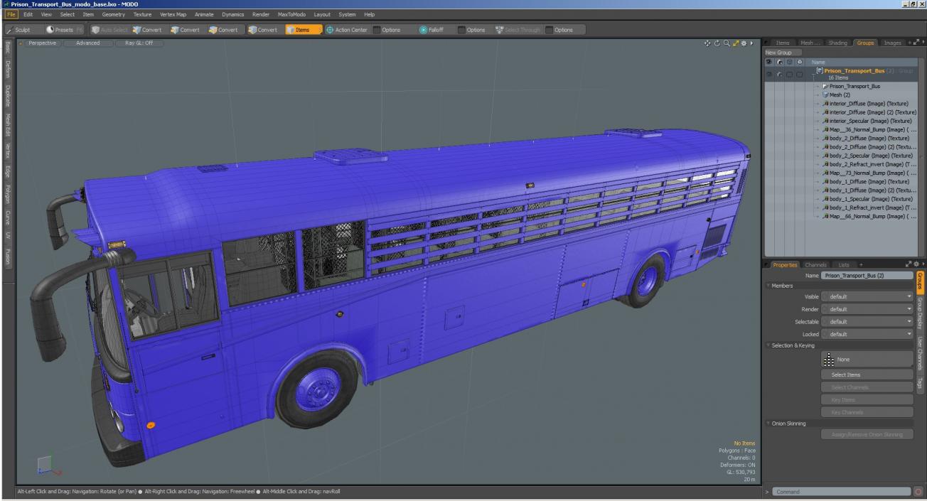 3D model Prison Transport Bus