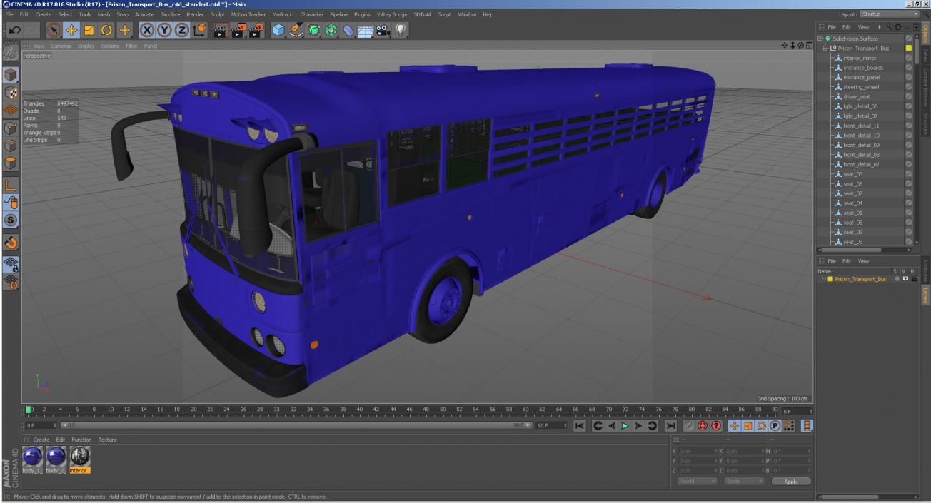 3D model Prison Transport Bus