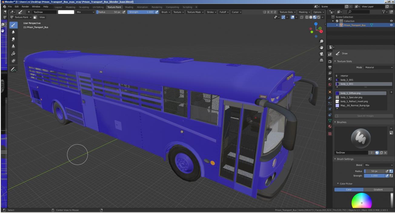 3D model Prison Transport Bus