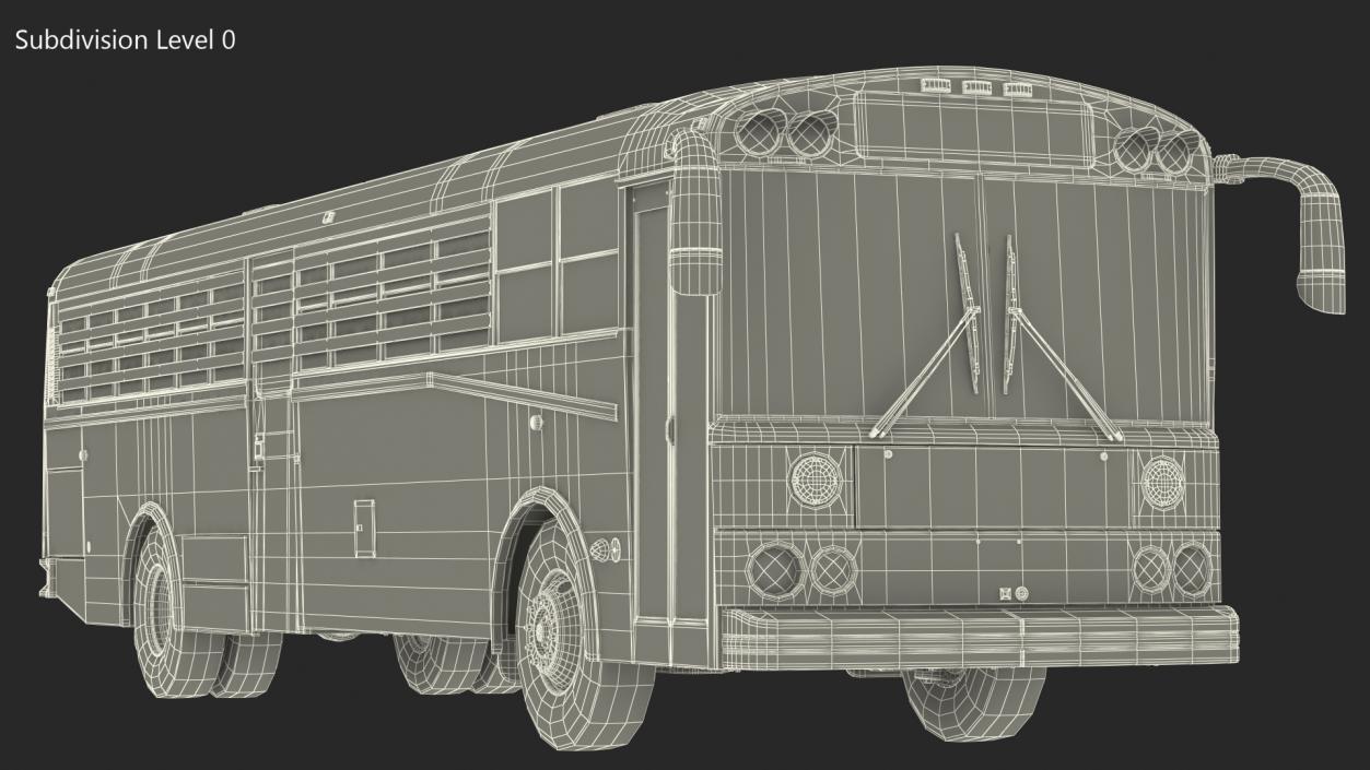 3D model Prison Transport Bus