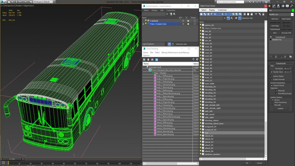 3D model Prison Transport Bus