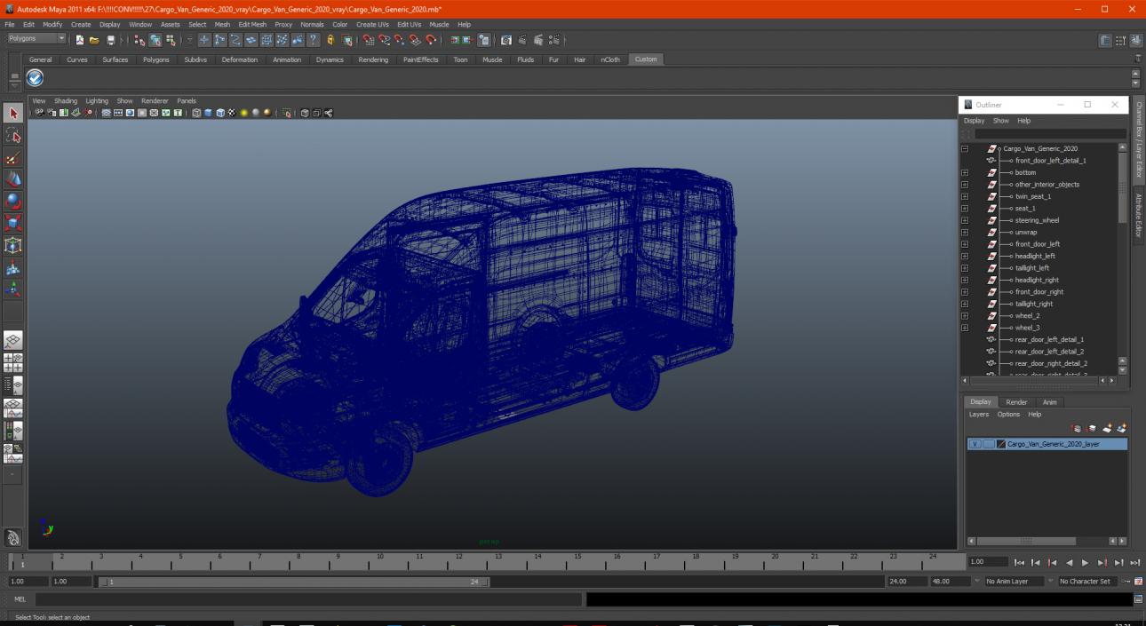 Cargo Van Generic 2020 3D