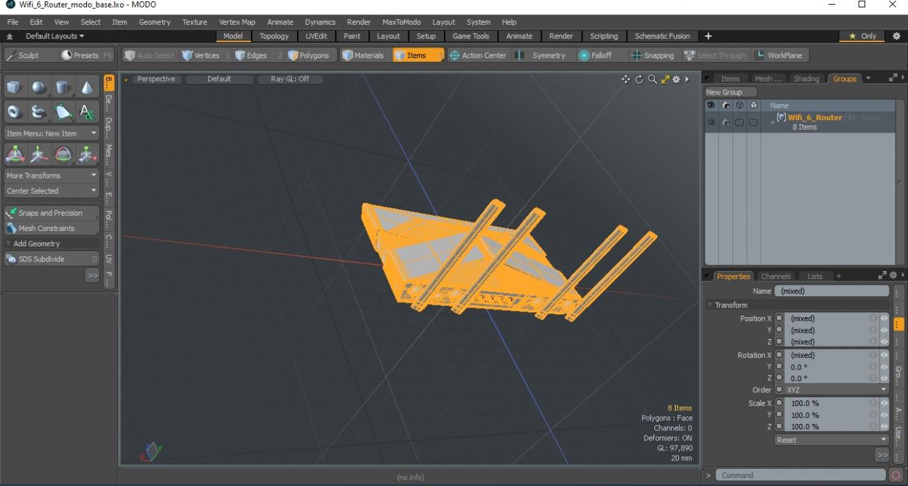 3D Wifi 6 Router model