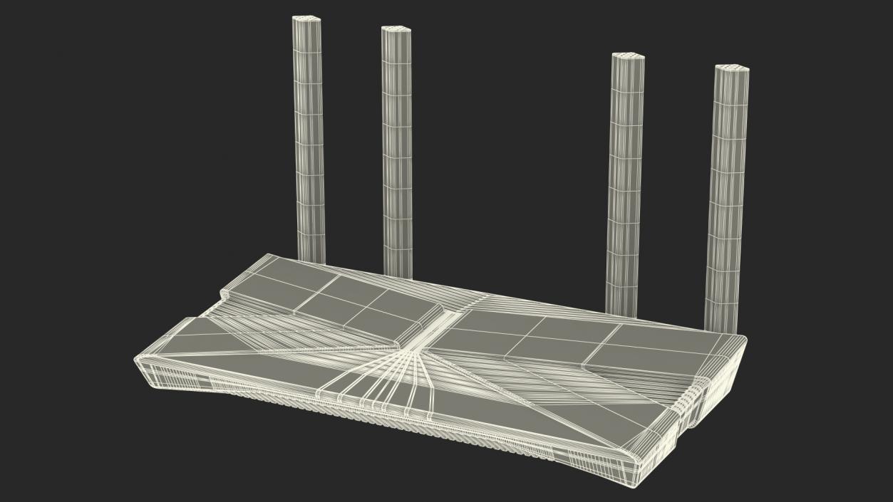 3D Wifi 6 Router model