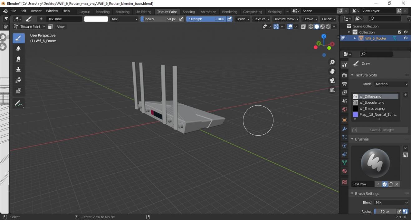 3D Wifi 6 Router model