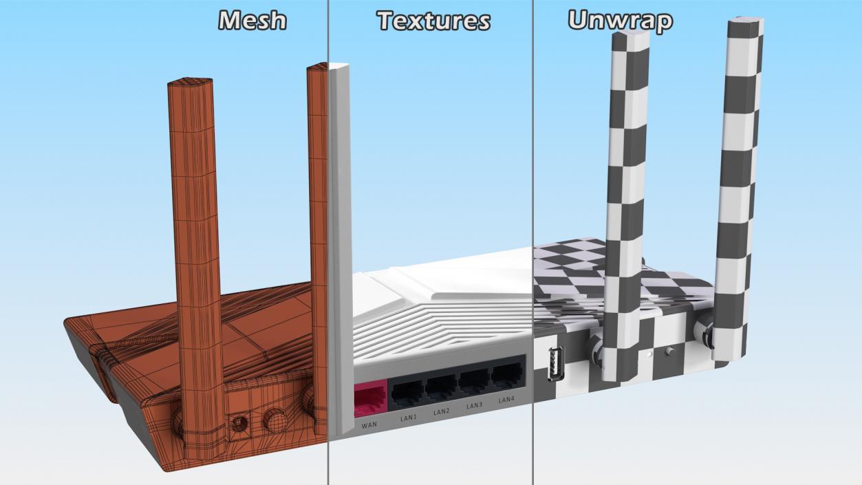 3D Wifi 6 Router model